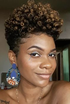 Short Natural Hair With Highlights, Cornrows With Wavy Hair, Natural Curly Short Hairstyles For Black Women, Short Black Hairstyles Short Black Hairstyles Natural, Short Sassy Hair Black Women Natural, Black Short Pixie Hairstyles, Short Natural Hair Color For Black Women, Short Natural Curls Black Women, Tapered Hair Women