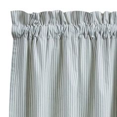 a close up view of a curtain with pleated curtains on the top and bottom