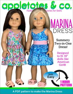 two dolls standing next to each other in front of a magazine cover with the title