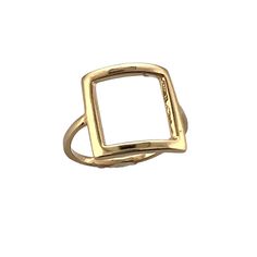 18K Gold Plated square design ring comes in several different sizes. Gold Plated Rings, Fashion Line, Square Design, Stone Jewelry, Earring Necklace, Ring Designs, Necklaces Bracelets, Gold Earrings, 18k Gold