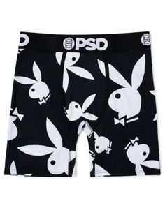 Rep your favorite lifestyle brand when you wear these Playboy Bunny boxer briefs! With the white Playboy logo on black fabric, these boxer briefs are perfecty fun and stylish. Officially licensed Tagless Material: Polyester, spandex Care: Machine wash Imported Black Cotton Boxer Briefs With Graphic Print, Stretch Boxer Briefs With Letter Print For Streetwear, Stretch Letter Print Boxer Briefs For Streetwear, Cotton Boxer Briefs With Graphic Print For Streetwear, Streetwear Cotton Boxer Briefs With Graphic Print, Casual Black Boxer Briefs With Letter Print, Stretch Black Boxer Briefs With Letter Print, White Cotton Boxer Briefs For Streetwear, Black Stretch Boxer Briefs For Streetwear