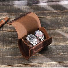 Each watch case we make has beautiful story to tell from its unique design. Our watch cases are handcrafted using 100% full grain genuine leather which are carefully selected to ensure quality, uniqueness and human connection. Our watch cases are very durable because of its improved tenderness and elasticity, ideal thickness, and of course silk touch.  
 This leather watch case stores two watches and suitable for leather, metal, steel and rubber straps and bands.       
   
 ITEM DETAILS  
 Ite Modern Brown Watch Accessories With Case, Rectangular Watches With Subdials As Gift, Rectangular Brown Watch Accessories With Case, Timeless Leather Watch Accessories With Case, Everyday Round Case Watch With Leather Strap, Leather Watch Accessories With Case, Rectangular, Rectangular Brown Watch Bands For Gift, Rectangular Brown Watch Bands As Gift, Gift Leather Strap Watch With Round Case