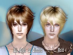 two male avatars with different hair styles