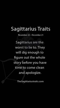 the zodiac sign sagittarius on a black background with an astrological quote