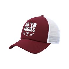 Cheer on the Texas A&M Aggies with this adidas hat. It features a foam front showcasing the team's rallying cry. The mesh panels and snap closure complete this eye-catching Texas A&M Aggies trucker hat.Cheer on the Texas A&M Aggies with this adidas hat. It features a foam front showcasing the team's rallying cry. The mesh panels and snap closure complete this eye-catching Texas A&M Aggies trucker hat.PRODUCT FEATURESBrand: adidasOfficially licensedStructured fitMid CrownSnap ClosureCurved billMa Casual Mesh Hats For Sports Events, Casual Sports Trucker Hat With Breathable Mesh, Casual Mesh Baseball Cap For Sports Events, Casual Trucker Hat With Breathable Mesh For Sports, Casual Mesh Baseball Cap For Sports, Casual Snapback Hat With Breathable Mesh For Sports, Casual Trucker Hat With Mesh Back For Sports Events, Casual Mesh Back Baseball Cap For Sports Events, Casual Mesh Back Baseball Cap For Sports