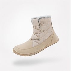 Discover our mid-calf suede winter boots, expertly crafted with special waterproof materials and a cozy faux fur collar to keep your feet warm and dry this winter. Boasting a stylish and cute appearance with a rich color palette, wide toe box, and minimalist design, these boots offer a unique barefoot experience even in the cold season. Perfect for those who seek both comfort and style in their winter footwear. Fluffy Outdoor Boots, Winter Waterproof Boots With Faux Fur Lining, Outdoor Insulated Shearling Boots, Fur Lined Waterproof Boots, Fur Ski Boots, Barefoot Boots, Barefoot Shoes, Rich Color Palette, Faux Fur Collar