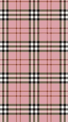 a pink and brown plaid pattern with black dots