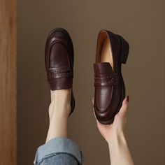 These loafers are designed in a timeless, minimal silhouette, so you'll be sure to wear them often. Made from soft leather, soft bottom that ensure all-day comfort. Wear yours with tailoring and denim alike. Color: Wine Red/Brown/BlackMaterial: Washed CowhideLining: Genuine LeatherInsole: CowhideSole: RubberHeels: 4 cm/1.57"Fit: Medium to Wide, Runs Normal.Origin: Made in China Production Time: About 5-7 days (Any exceptional case will email you, Please pay attention to your email left) Shipping Time: Free Shipping To most locations, delivery time is approximately 5-15 days; We have paid FedEx Option, to most locations, delivery time is approximately 2-8 days. Item No. Dwarves2780 Comfort Wear, 8 Days, Red Brown, Wine Red, Leather Loafers, Loafers For Women, Pay Attention, Soft Leather, Block Heels