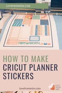 how to make cricut planner stickers