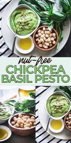 chickpea basil pesto is an easy and delicious side dish for any meal