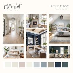 the interior color scheme is in shades of blue, gray and white with neutral accents