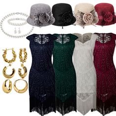 Trendy Fashion Women's 1920s Lace Beaded Gatsby Flapper Fringe Cocktail Party Dress Tea Length, Stunning Womens Dresses Art Deco Wedding Gown, Aztec Clothing, Flapper Costume, Elegant Prom Dresses, Cocktail Party Dress, Tea Length, Tea Length Dresses, 1920s Fashion, Embellished Dress