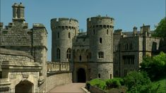 an old castle with many towers and gates