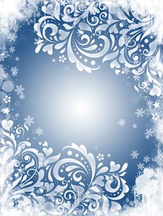 an abstract blue and white background with snowflakes