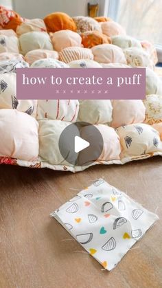 a video demonstrating how to create a puffy pillow with the help of a sewing machine