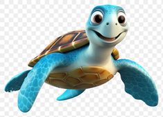 a cartoon turtle with big eyes and a smile on its face, hd png