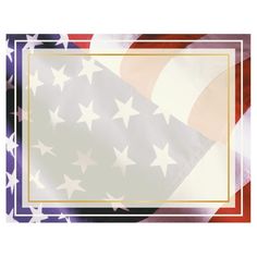 an american flag with a gold frame on it's left side, and the colors of the american flag are red, white, and blue