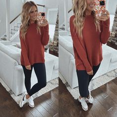 Comfy Thanksgiving Outfit Leggings, Hilary Clayton, Comfortable Thanksgiving Outfit, Winter Outfits With Leggings, Football Mom Outfit, Mom Outfits Winter, Do Cute, Thanksgiving Outfit, Football Mom