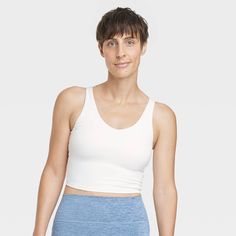 Women's Light Support V-neck Cropped Sports Bra - All In Motion™ : Target Athleisure V-neck Crop Top With Built-in Bra, V-neck Yoga Activewear With Light Support, Seamless V-neck Activewear For Pilates, Sporty V-neck Crop Top For Sports, Sporty V-neck Sports Bra For Pilates, V-neck Light Support Yoga Activewear, Seamless V-neck Sports Bra In Athleisure Style, V-neck Activewear For Yoga With Light Support, V-neck Sports Bra With Medium Bust Support For Workout