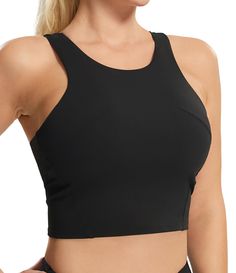 PRICES MAY VARY. 【Features】Round neckline, Side cross curves, Racerback design, Tight fit, Waist length, Removable bra pads, and built-in elastic webbing 【Smooth-as-Butter Fabric】Stretchy double-faced nylon spandex fabric, Its supple touch caresses the skin, ensuring a comfortable wearing experience 【Enough Support】Comfortable support, Perfect for medium to high-impact activities or for relaxed, everyday wear. Offer a gentle embrace without constriction 【Occasions】Designed for indoor and outdoor Beach Music, Bra Pads, Yoga Tank Tops, Casual Tank Tops, Workout Tanks, Workout Tank Tops, Padded Bras, Waist Length, Casual Party