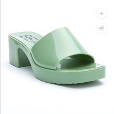 New W/O Tag. Never Worn. Mint Condition. Great Summer Sandal. Color Is Called Jade. ** More Pics Coming Soon ** Matisse Shoes, Chunky Block Heels, Jelly Sandals, Tres Chic, Block Heels Sandal, Sandals Summer, Womens Heels, Slide Sandals, Platform Sandals