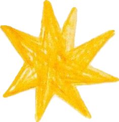 a yellow star shaped object on a white background