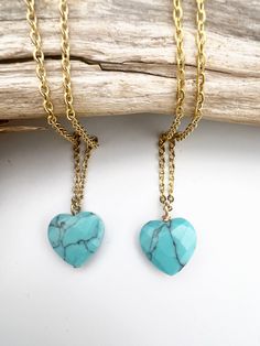 I’m just in love with these little heart shaped stones. There are many heart necklaces in this shop - be sure to check them all out - this one’s here are slightly larger than the rest, and they are hand wired without additional adornments, except for the facets that catch the light. Each stone is unique and beautiful and its own right select your favorite stone in the drop-down box 18 karat gold plated, stainless steel, necklace, waterproof, and sweat proof, 16”, 18” or 20” - please message me a Heart Necklaces, Heart To Heart, Turquoise Howlite, Green Necklace, Sweat Proof, Steel Necklace, Stainless Steel Necklace, Green Aventurine, Heart Necklace