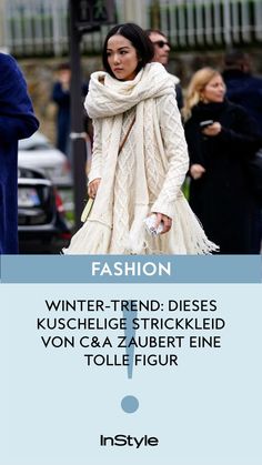 Strickkleider sehen nicht nur unfassbar gut aus, sie sind zudem auch noch super bequem. Welches Strickkleid von H&M ein absolutes Must-Have ist, verraten wir dir hier! #instyle #instylegermany #strickkleid #h&m Outfit Styling, Runway Trends, York London, Winter Trends, Fashion Mode, Winter Scarf, Knitted Scarf, Sequin Skirt, London