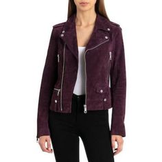 This Bagatelle Motorcycle Jacket Is Guaranteed Authentic. It's Crafted With 100% Genuine Leather. Product Attributes: Age Gender: Womens Apparel Material: 100% Genuine Leather Regional Size Classification: Us Color Class: Brown Size Modifier: Regular Closure Type: Zipper Fit Type: Regular Specifications Brand: Bagatelle Manufacturer: Bagatelle Due To Variances In Monitor Color, And Lighting, The Color Of Some Items May Differ Slightly From The Photographs Red Suede Jacket, Motorcycle Jacket Women, Womens Moto Jacket, Suede Biker Jacket, Suede Biker, Suede Moto Jacket, Womens Apparel, Women Business, Cool Outfits For Men