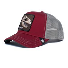 Trash Fashion, Baseball Snapback, Hat Stores, Prehistoric Animals, Red And Grey, Custom Shoes, Adjustable Hat, Back Strap