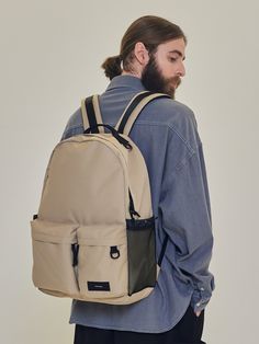 Editor's NotesThis daily backpack is ideal for versatile styling. It's shaped natural silhouette and has multiple pockets to keep your stuff organized.- Zipper closure- Top handle- Zipped front pockets- Side mesh pockets- Point logo label- Adjustable shoulder straps- Unisex wearMeasurements (in.) One size- Width: 14.2 in.- Height: 18.9 in. - Depth: 6.1 in.Model Info: 5' 8.9, 143.3 lbs Composition & Care- 100% Polyester- Refer to the care labelDesigner- by CARGOBROS Beige Softback Backpack With Pockets, Beige Backpack With Zipper Pocket For Back To School, Beige Backpack For Outdoor Activities, Everyday Beige Backpack With Pockets, Functional Beige Backpack For Back To School, Beige Outdoor Backpack With Zipper Pocket, Daily Use Backpack With Multiple Pockets, Daily Use Softback Backpack With Multiple Pockets, Softback Backpack With Multiple Pockets For Daily Use