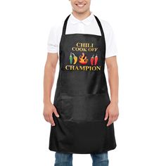 PRICES MAY VARY. Practical design: our chili cook off apron printed with chili, suitable for cook off theme party, it has a large pocket for placing items such as flavouring, very practical design, good winner prize for winner who get top number 1 in chili cook off contest Durable to use: the chili cook off aprons is made of PVC fabric, it has good waterproof, anti-dirt ability, easy to clean and use, convenient for you to use in daily life Size details: the full length of our black apron is 27. Chili Cook Off Apron Ideas, Chili Cookoff Awards Ideas, Chili Cook Off Certificate Free Printable, Funny Chili Cook Off Awards, Host A Chili Cookoff, Black Apron, Chili Cook Off, Pvc Fabric, Bbq Apron