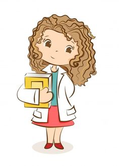 a woman in a white coat is holding a box