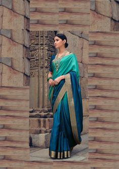 Ombre Peacock Color Saree in Green and Teal Blue Color with Lace Borders Item : SareeBase Fabric : Dola Art Silk Color : Green and Blue Blouse piece : Comes with un-stitched Blouse piece.Blouse material : Dola Art Silk Fall & Edging(Yes/No) : YesDisclaimer -:- Color variation is possible due to various reasons like phone or desktop setting, resolution etc. Please don't hold us responsible. Our aim is to put the exact color of the Saree.- If the Saree is Pure Silk, we will put it very clearly in our listing that it is Pure Silk. If we do not mention its Pure Silk please do not assume it is Pure Silk. When in doubt please feel free to check with us.- Thread coming out or zari coming out is NOT considered as a defect.- Since this Saree is handmade hence little inconsistencies may be there how Peacock Color Suit, Bohemian Blue Designer Blouse Piece, Bohemian Blue Pre-draped Saree For Navratri, Bohemian Blue Pre-draped Saree For Wedding, Festive Bohemian Blue Pre-draped Saree, Bohemian Wedding Blue Pre-draped Saree, Festive Green Saree With Peacock Design, Bollywood Green Saree With Peacock Design, Blue Bohemian Art Silk Traditional Wear