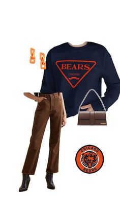 Spiller Studio Bears sweatshirt outfit with brown jeans and black boots Brown Jeans, Sweatshirt Outfit, Black Boots, Fashion Beauty, My Style, Boots, Sweatshirts