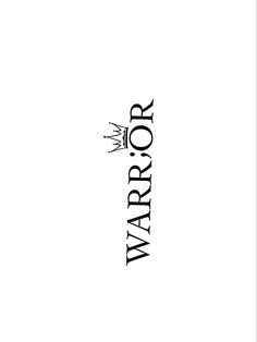 a black and white photo with the words warrior on it