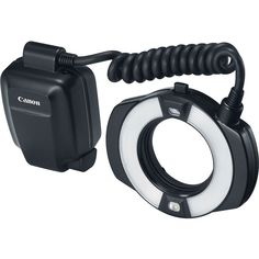 a camera with a light attached to it