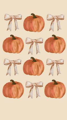 pumpkins with bows and ribbons on them