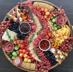 a platter filled with different types of food