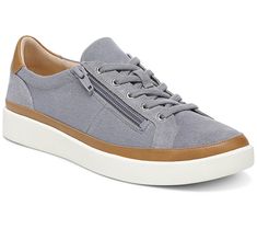 The side-zip closure, the lace-up detailing. Then you add in the sleek look of the suede and leather design and you've got one fabulous everyday shoe. From Vionic®. Casual Sneakers With Suede Overlays, Casual Lace-up Sneakers With Suede Overlays, Casual Gray Slip-on Sneakers With Arch Support, Comfortable Breathable Gray Slip-on Sneakers, Comfortable Gray Slip-on Sneakers With Textured Sole, Low-top Synthetic Sneakers With Zipper Closure, Breathable Gray Synthetic Slip-on Sneakers, Everyday Shoe, Everyday Shoes