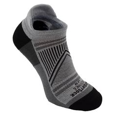 Wrightsock Distance Single Layer Tab Socks  -  Small / Fossil Grey Stretch Running Socks With Arch Support, Antimicrobial Comfortable Functional Socks, Comfortable Antimicrobial Functional Socks, Functional Ergonomic Non-slip Socks, Gray Sweat-resistant Socks, Comfortable Sweat-resistant Gray Socks, Functional No-show Running Socks, Breathable No-show Functional Socks, Breathable Gray Socks