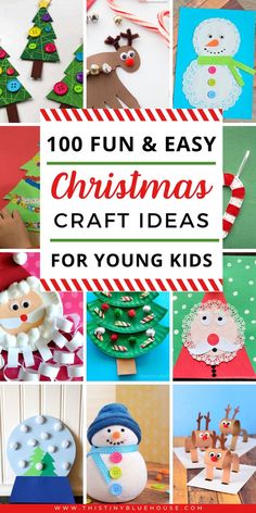 christmas crafts for young kids that are fun and easy to make with the help of their own hands