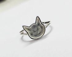 12mm Big Cat Face Ring, Good for Ashes Work & Resin Work,925 Sterling Silver Ring,cat Lover Ring,animal Lover Ring,goodluck Ring - Etsy Israel Silver Cat Design Ring, Cat Design Jewelry Ring As A Gift, Silver Cat Design Jewelry For Anniversary, Adjustable Sterling Silver Cat Design Rings, Adjustable Cat Design Ring As Gift, Silver Cat Design Promise Ring, Silver Ring With Cat Design For Anniversary, Silver Promise Ring With Cat Design, Silver Anniversary Ring With Cat Design