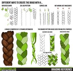 different ways to create the braid with l