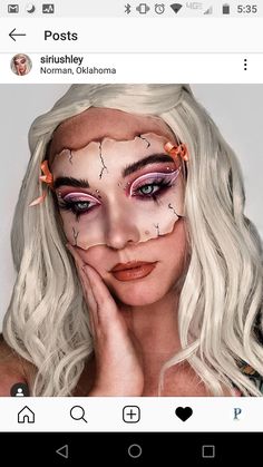 Sfx Makeup Ideas, Creepy Makeup, Christmas Makeup Look, Doll Eye Makeup, Eye Makeup Pictures