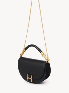 Chloé Marcie Chain Flap Bag | Chloé US Leather Top Handle Shoulder Bag With Chain, Leather Shoulder Bag With Chain And Top Handle, Luxury Flap Bag With Chain Strap For Work, Chloe Purse, Chain Strap Top, Wardrobe Refresh, Chloe Purses, Chloe Marcie, Chloe Bag