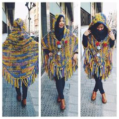 "Welcome! This beautiful sweater poncho is made of high quality blend wool fabric It's soft, lightweight warm and cozy with cool design! Its really amazing and is in very good condition! The measurements ( approximately ): width: 33.07\"= 84 cm Height : 44.48\"= 113 cm Thanks for stopping by!!IMPORTANT: Due to the delicate situation We're all going through, and in order to keep the safety of courier workers too, all orders will be dispatched when alert sanitary finished. You can purchased or res Casual Multicolor Poncho For Winter, Winter Multicolor Knitted Poncho, Bohemian Knitted Poncho For Winter, Cozy Multicolor Hooded Poncho, Cozy Multicolor Winter Cape, Bohemian Knitted Cape For Winter, Bohemian Knitted Winter Cape, Multicolor Hooded Poncho For Fall, Multicolor Hooded Poncho One Size