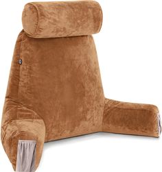 the reclining chair is made out of plush material and has a pillow on it