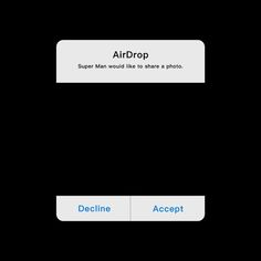 an airdrop screen with the text above it