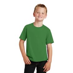 Get the Port & Company® Colors Fan Favorite™ Youth T-Shirt at Michaels. com. You'll be the biggest fan around of this 100% ring spun cotton tee. You'll be the biggest fan around of this 100% ring spun cotton tee. Details: Available in multiple colors and sizes 4.5-ounce, 100% ring spun cotton, 30 singles 90/10 cotton/poly (Athletic Heather) 50/50 cotton/poly (Dark Heather Grey) Removable tag for comfort and relabeling | Port & Company® Colors Fan Favorite™ Youth T-Shirt in Kiwi Green | Medium | Youth Clothing, Plain Shorts, Boy's Clothing, Cotton Tee, Heather Grey, Kids Tshirts, Cotton Tshirt, Shirts Tops, Mens T